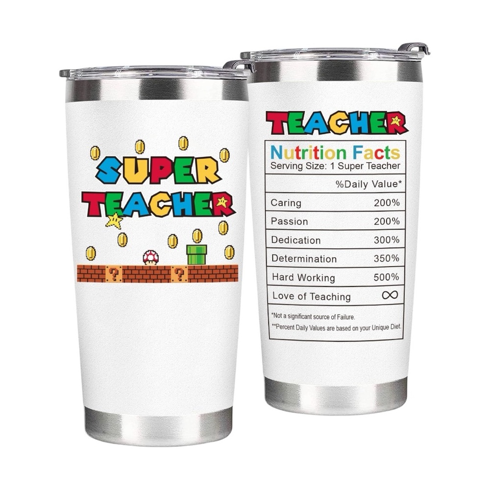 ✨BNWT - Teacher Gifts - Super Teacher Cup White
Tumbler - 20oz✨